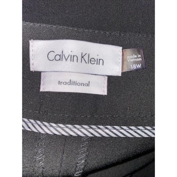 Calvin Klein Black Traditional Straight Leg Dress Pants Plus Size 18W - Picture 5 of 8